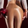 Sexy Damen Open Crotch Paket Hüfte Bleistifthose Elastisch Öl Glänzend Schlank Yoga Formgebende Kleidung Sexy Dienstmädchen Strumpfhose Leggings