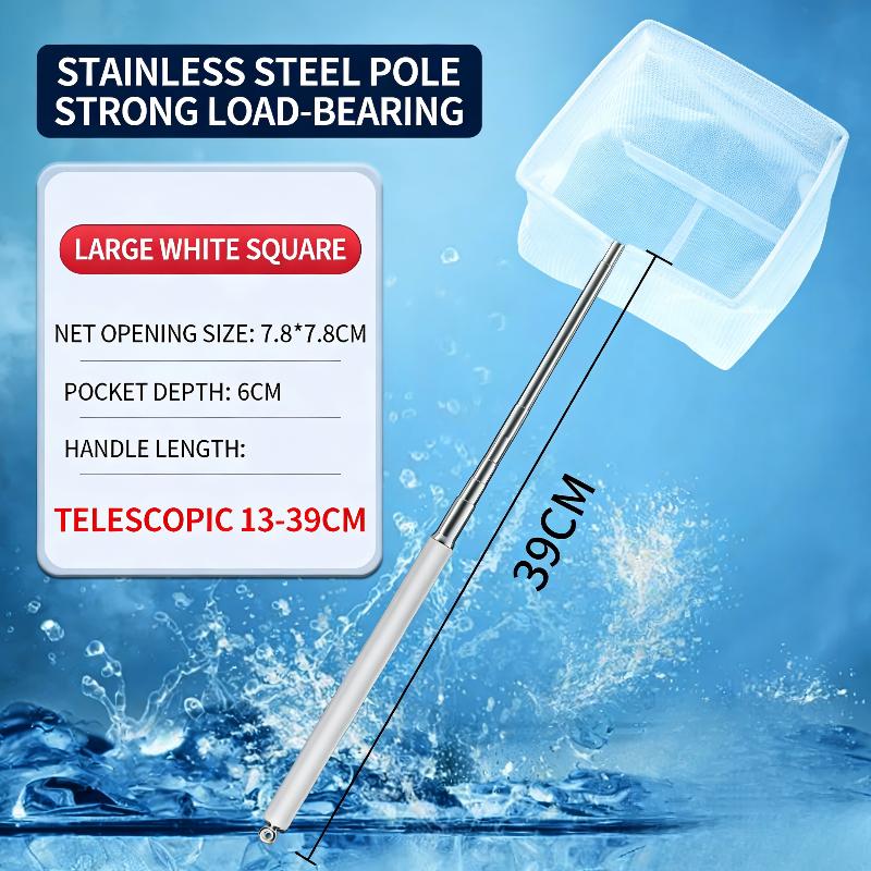 Fishing Landing Net Rustproof Corrosion Resistant Stainless Steel Fishing Net For Catchin Fish Shrimp Tank Aquarium Accessories