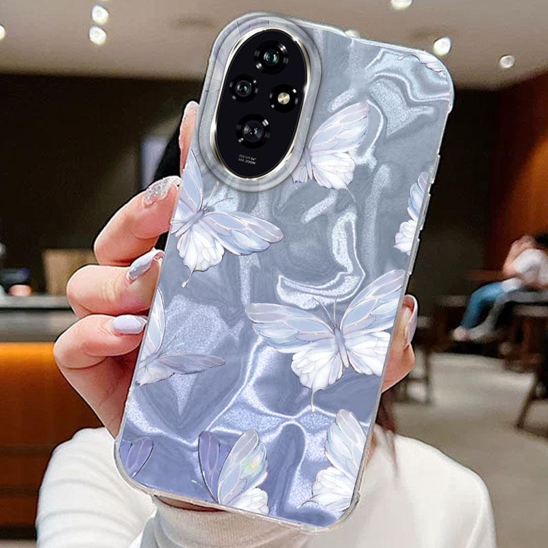 

Чехлы для телефонов Blue Butterfly Gradient для Honor 400 200 Magic 7 Lite 200 Pro X9a X8b X9c X8a Silicone Couple Fundas Shell Cover Honor X8b белый
