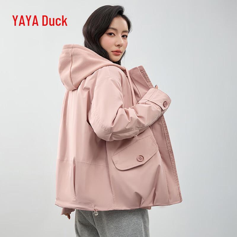 YAYA Women s 2024 Autumn/Winter Two-Piece Hooded Down Jacket S
