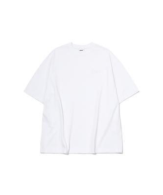 GNOK Cool Cotton Chain Logo Cutout Short Sleeve T-Shirt_White