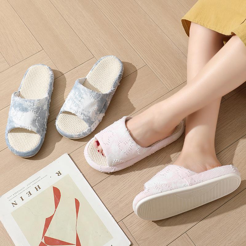 Nest Good Product Linen Slippers Indoor Home Four Seasons Non-slip and Non-smelly Fabric Silent Cotton and Linen Wood Floor
