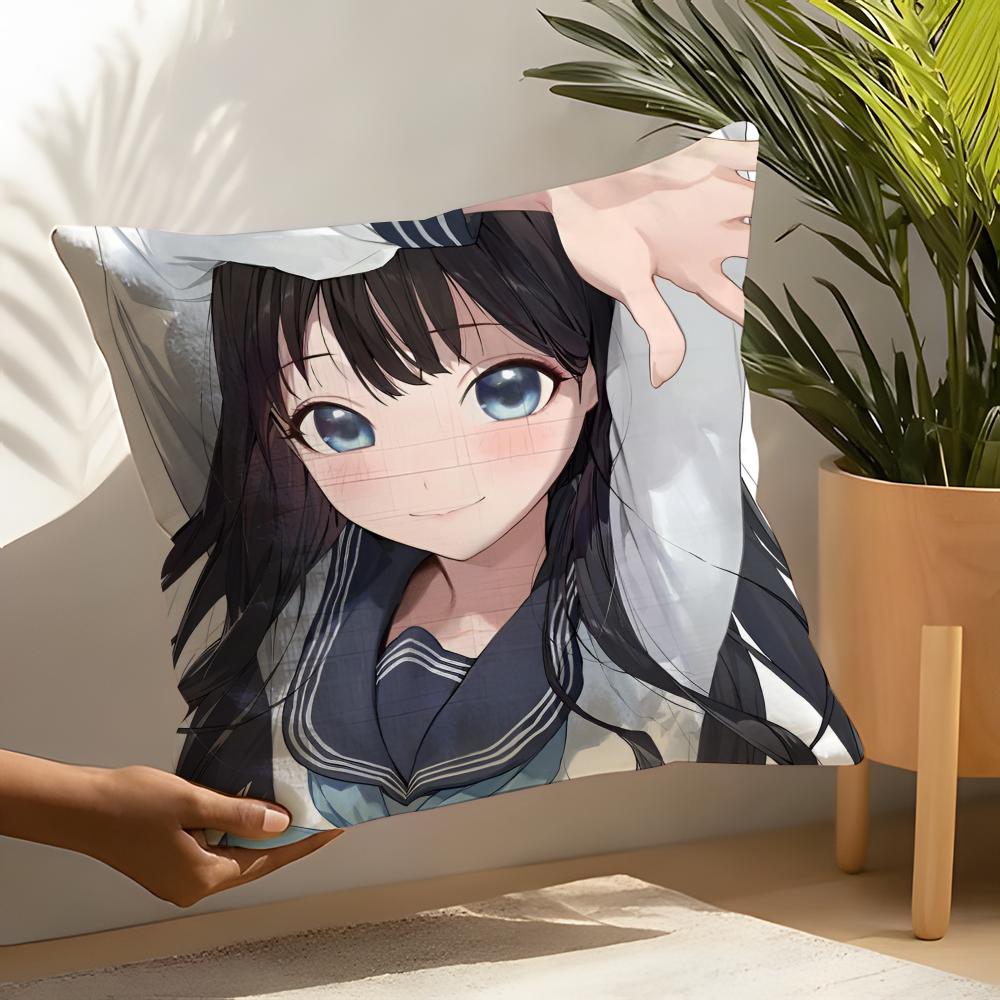 Tomorrowsauce'S Sailor Suit Pillow Case Linen Cushion Covers For Decorative Sofa Home Pillows Case Car Chair Pillows Cases