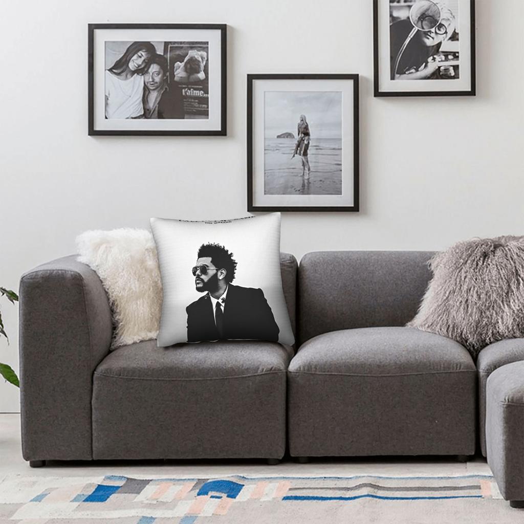 The Weeknd Pop Singer Pillowcase Printing Polyester Cushion Cover Decorations Pillow Case Cover Home Square 18''