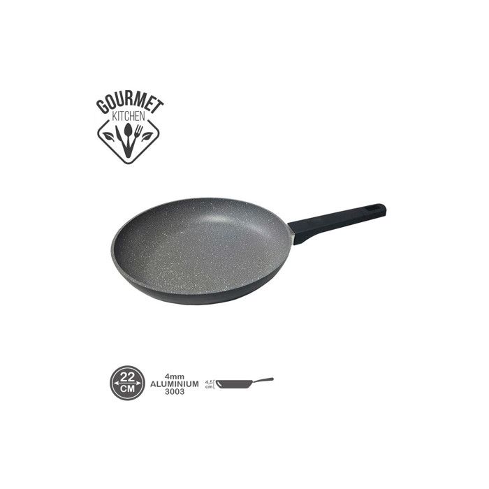 Poêle antiadhésive - EDM - 22 cm - Facile à nettoyer - Durabilité - Compatible induction