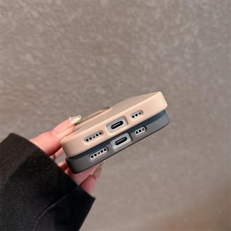 Metal lens frame magsafe charging phone case for iPhone 16 15 14 13 12 11 Pro Max magnetic liquid silicon back cover