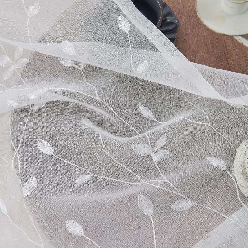 Tende Trasparenti con Stampa Floreale - Foulard in Voile Filtrante per Balcone, Finestra a Baia, Soggiorno, Divisorio e Privacy