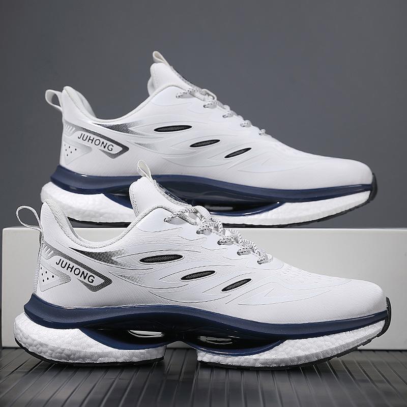 Sportovní a volnočasová obuv - Lehké a prodyšné síťované běžecké boty s tlumením nárazů, protiskluzovou podrážkou a šněrováním.