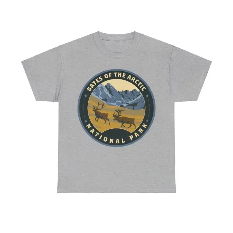 Gates of the Arctic National Park Alaska Round Logo T Shirt