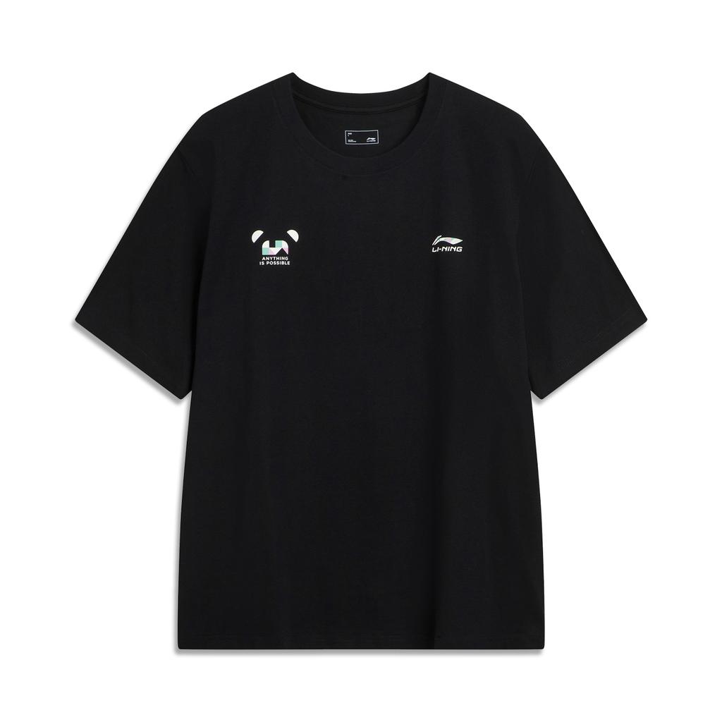 Li-Ning Ice Comfort Moisture-Wicking Cool Quick-Dry Round Neck Logo Short Sleeve T-Shirt Men Tops Black AHSVE99-2