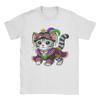 Unisex T-Shirt Mardi Gras Katze Großartig Reines Baumwoll-T-Shirts Kurzarm T-Shirt Rundhals Kleidung Drucken