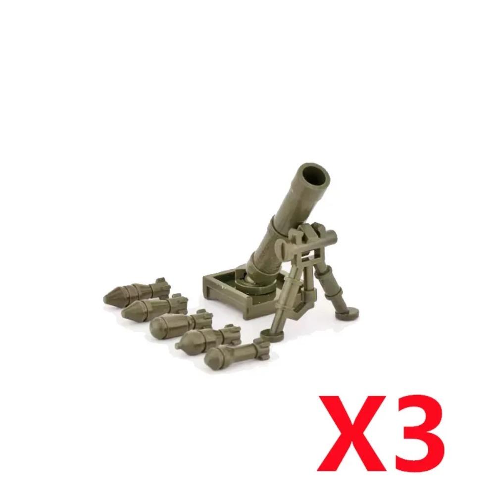 Vojenský MOC Stavebnice zbraní Těžký kulomet Gatling M19 NSV Figurky Dělostřelectvo Odminovací Pistole Kulka Hračka Dárek K013