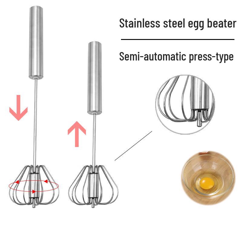 

Semi-automatic Stainless Steel Press Whisk