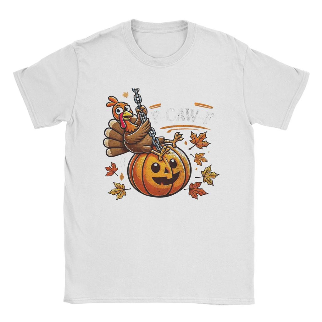 F-Caw-F Funny Chicken Thanksgiving Christmas Cotton T Shirt For Man Summer Streetwear T Shirts Comfortable Fashion Tee Shirt