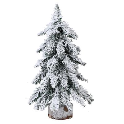 45cm Flocking Christmas Tree with Lights PVC Mini Christmas Tree Artificial Holiday Tree Christmas