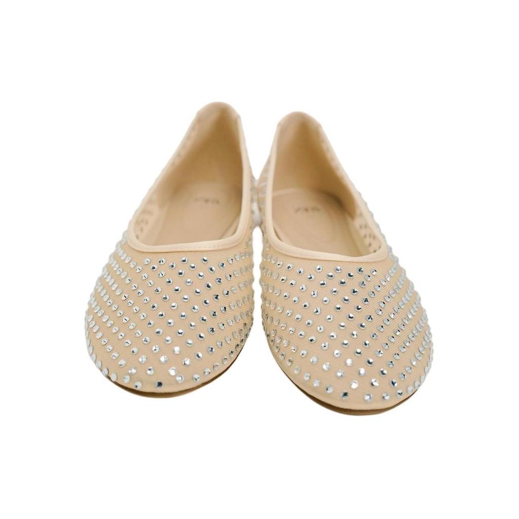 Zara Ballet Style Casual Flats With Bright Details Women Flats Brown 13538310098