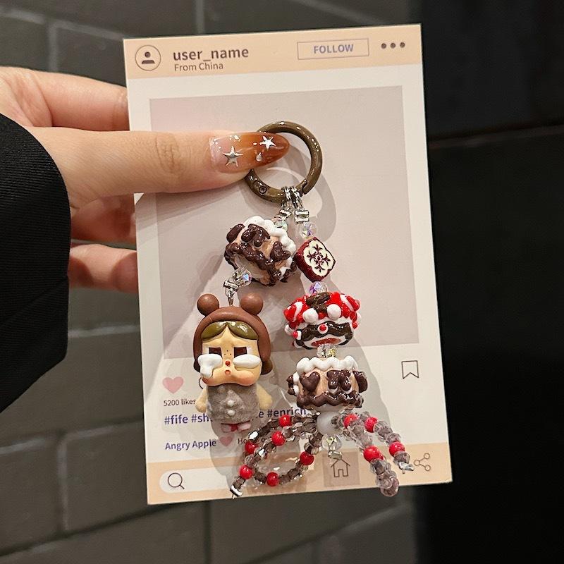 Тяжелая Промышленность Ручная Роспись Бусины Цепочка для Телефона Серия Плачущий Малыш Сумка-цепочка для Телефона Подвеска Милый Брелок Подарок Аксессуары