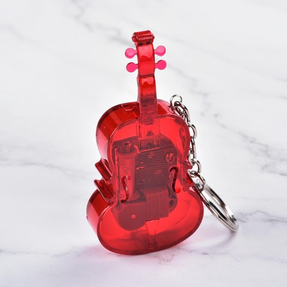 Unique Acrylic Music Box Movement Keychain Portable Mini Mechanical Music Box Handy Musical Instrument