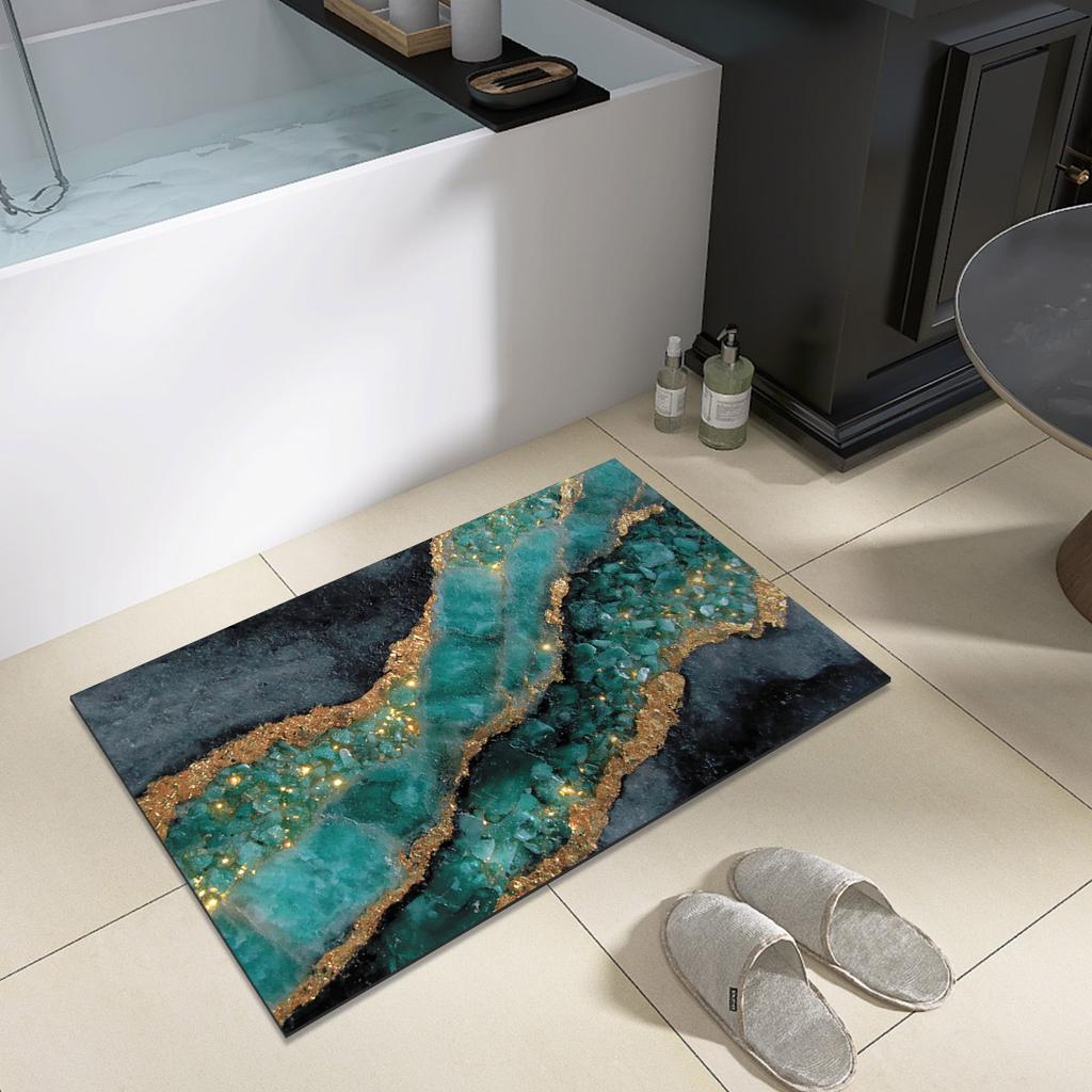 Kieselgur Badematten Badezimmer Saugfähige Duschfußmatte Rutschfest Schnelltrocknend Toilettenteppich Fußmatte Waschbar
