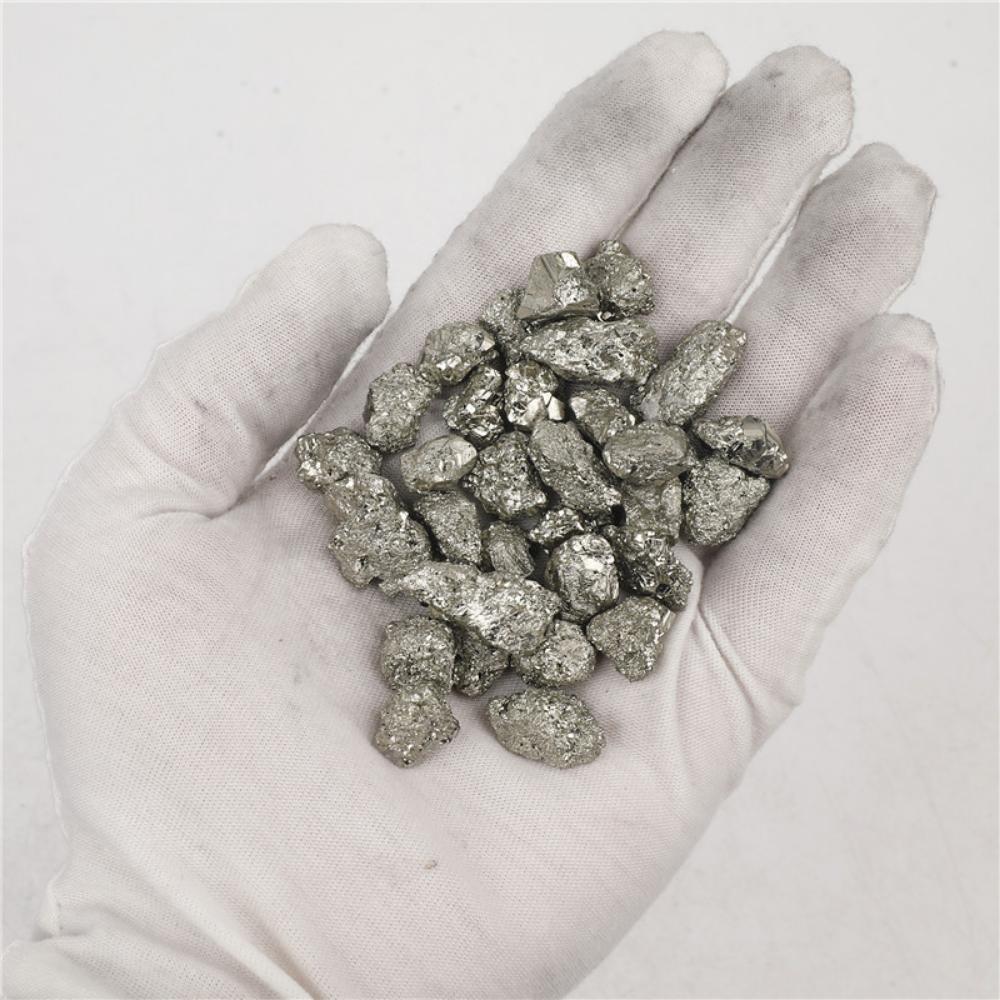 Natural Pyrite Crystal Mini Chips Pyrite Raw Crystals Bulk Rough Stone Fool s Gold Mineral Specimen 1-2.5cm 50g