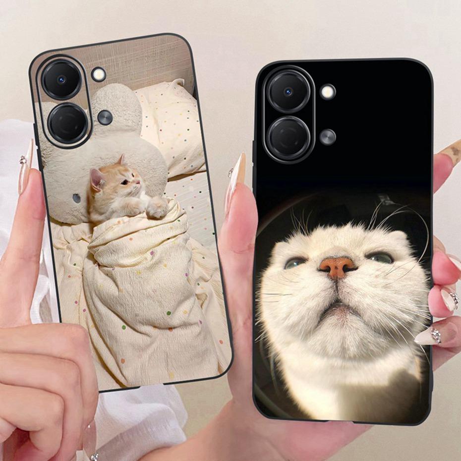 Cute Printing Phone Case For Tecno Spark GO 3 KN3 Soft Black Silicone TPU Cases For Tecno Spark Go3 Covers Bumpers