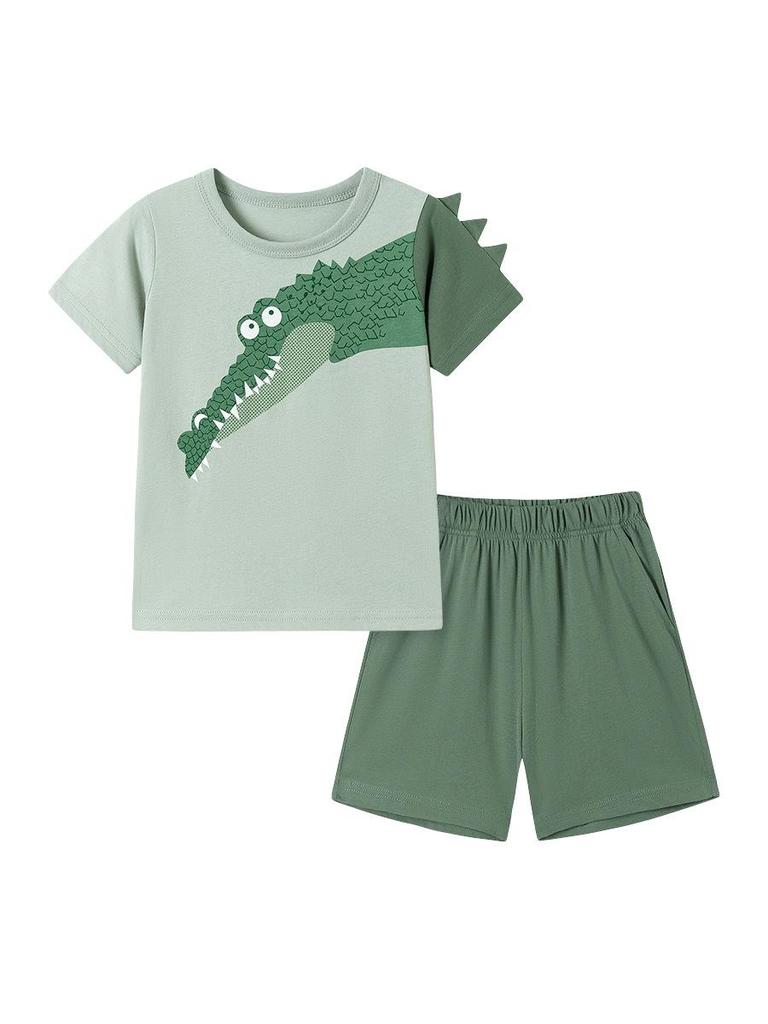 New Arrival Summer Cartoon T-Shirt Set for Boys - European & American Style Children's Clothing