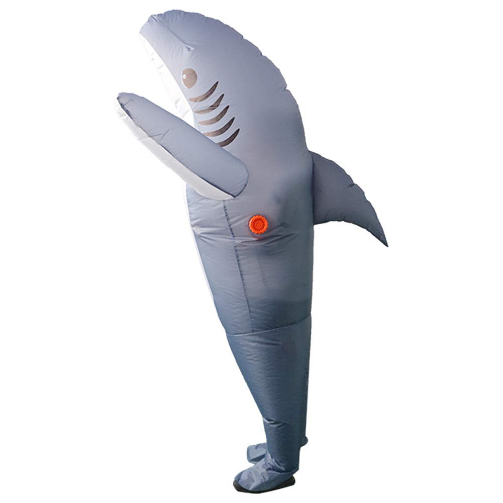 Aufeeky Adult Shark Kigurumi Cosplay Inflatable Perfect for and Costume, Air-Fillable Costume, Christmas, Halloween, Year-End Parties. Lightweight,