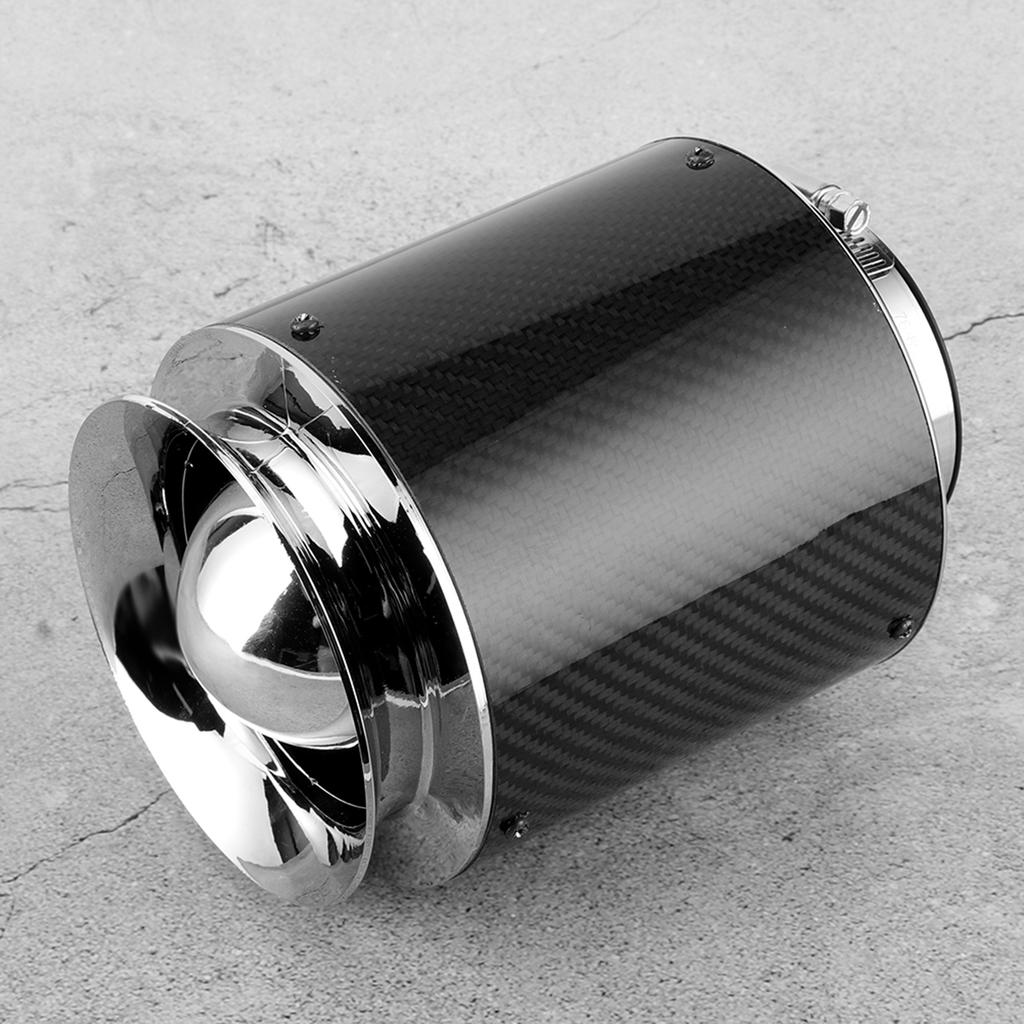 76mm   3in Universal Carbon Fiber Texture Auto Car Air Filter Replacement Accessories L