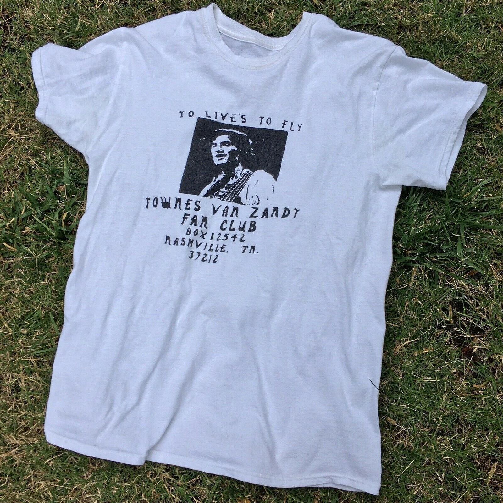 Townes Van Zandt Fan Club T-shirt White Color Gift For Friend M