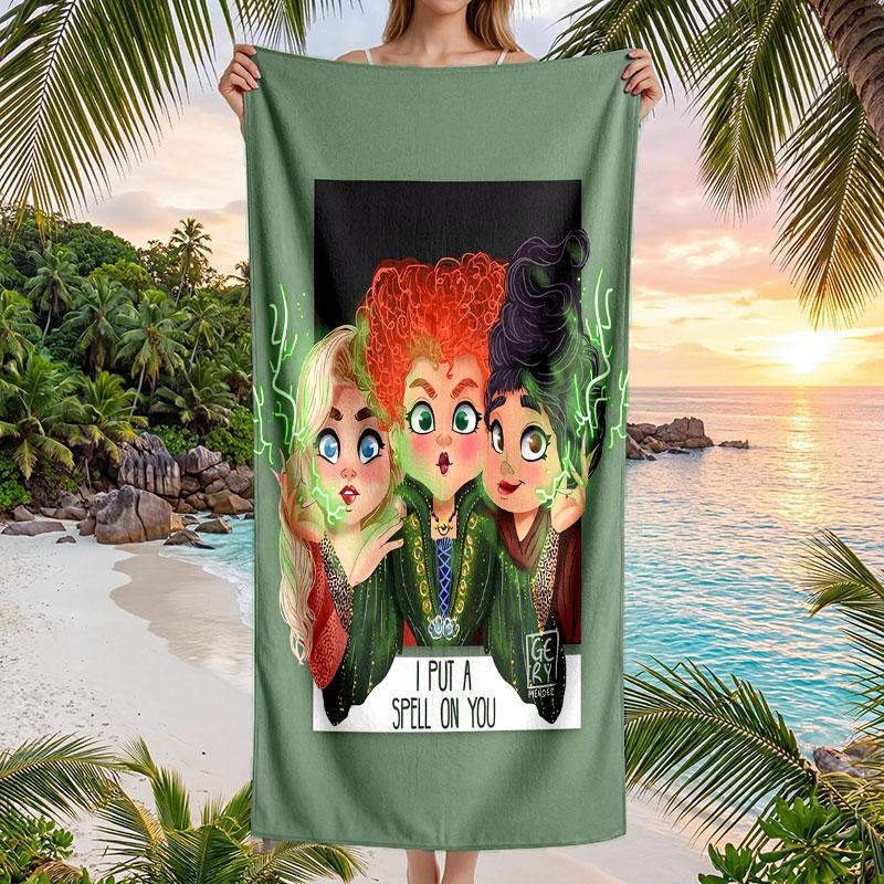 Large Beach Towel Quick Dry Absorbent Towel For Beach IndoorHocus Pocus Sanderson Sisters