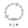 S925 Silver Multi Shape CZ Tennis Bracelet 18K Gold Plated Star Heart Zircon Adjustable Link Bracelet Gift for Unisex Jewelry