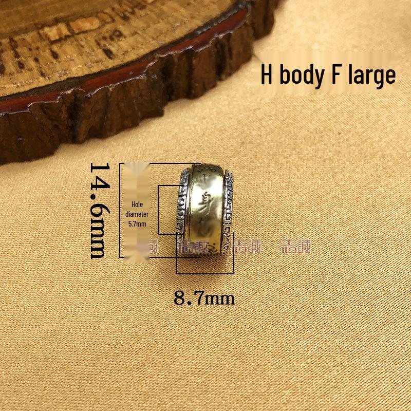 Legierung Sechs-Silben-Mantra Perlenzubehör: Zinnober, Kristall, Achat-Abstandshalterperlen, Kupfer DIY Schmuckkomponenten