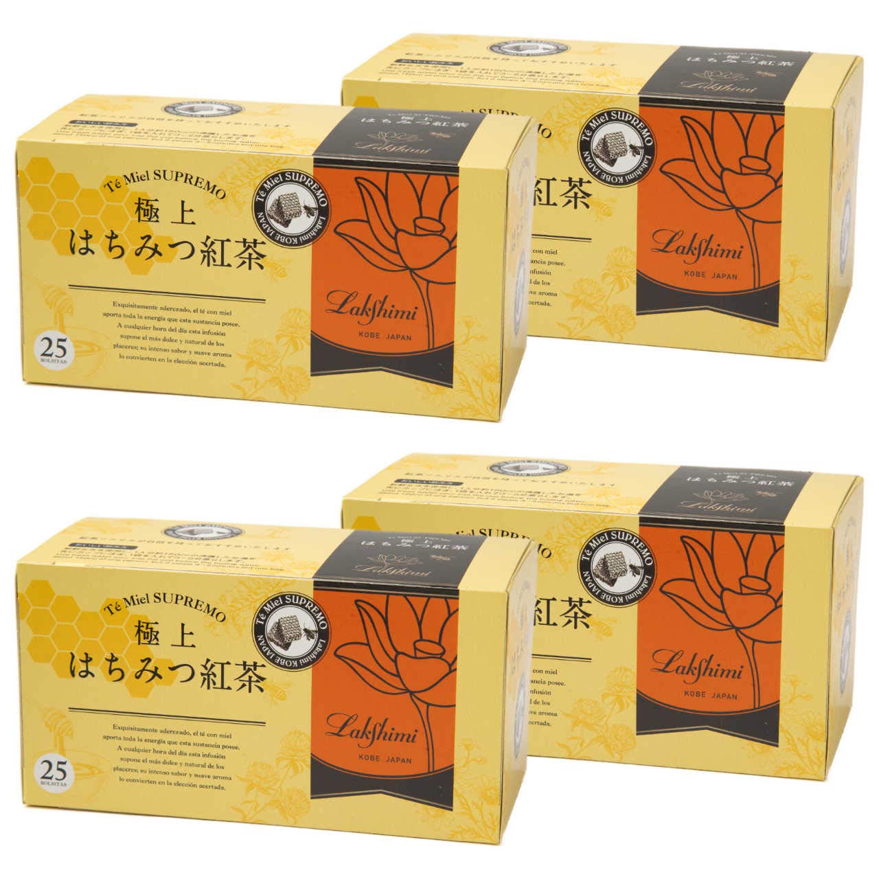 

Черный чай Lakshimi Premium Honey, 25 пакетиков x 4 коробки