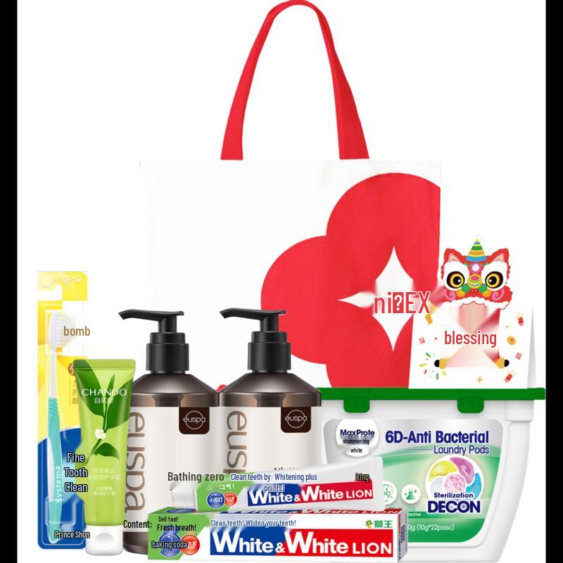 Chando Lion King 6-Piece Bath & Shower Cleansing Set