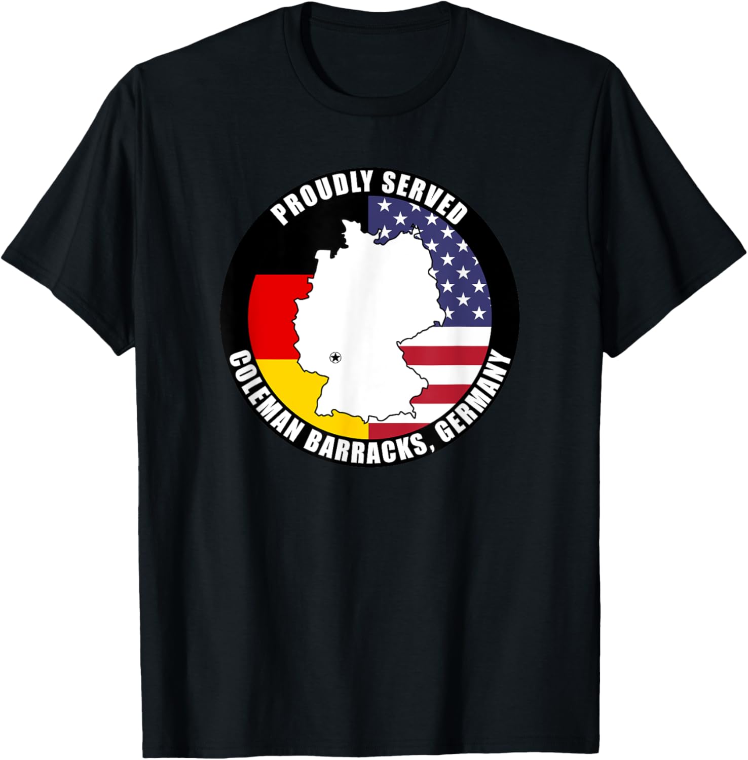 

Proudly Served Coleman Barracks Germany Military Veteran T-Shirt 5XL різнокольоровий
