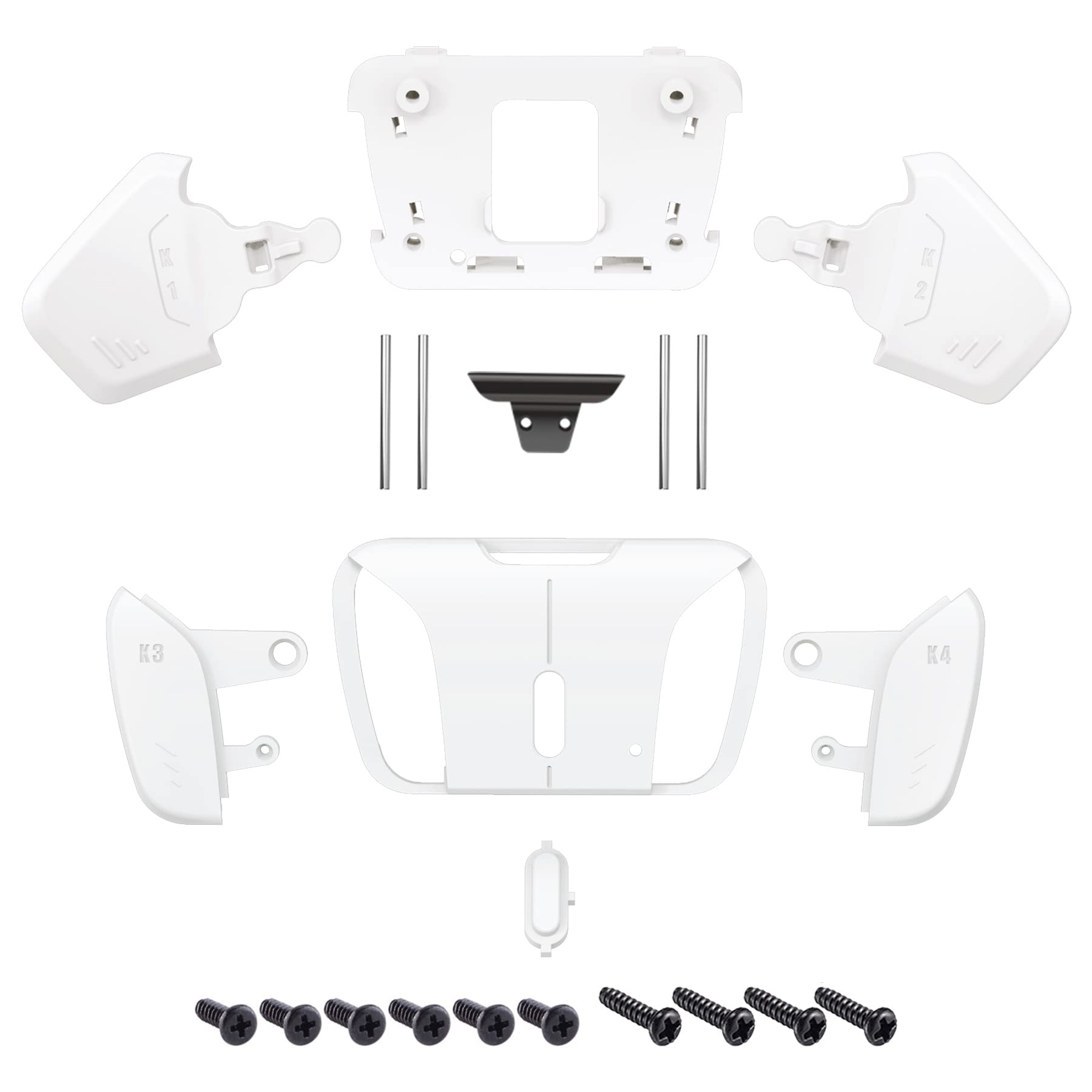 

Замінний комплект eXtremeRate RISE4 Remap Сумісний з усіма моделями контролера PS5 K1 K2 K3 K4 Корпус для задніх кнопок Плата RISE4 для перепризначення кнопок контролера білий