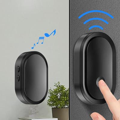 Bezdrátový zvonek s LED indikátorem, kompaktní zvonkohra pro obchody, kanceláře, vily