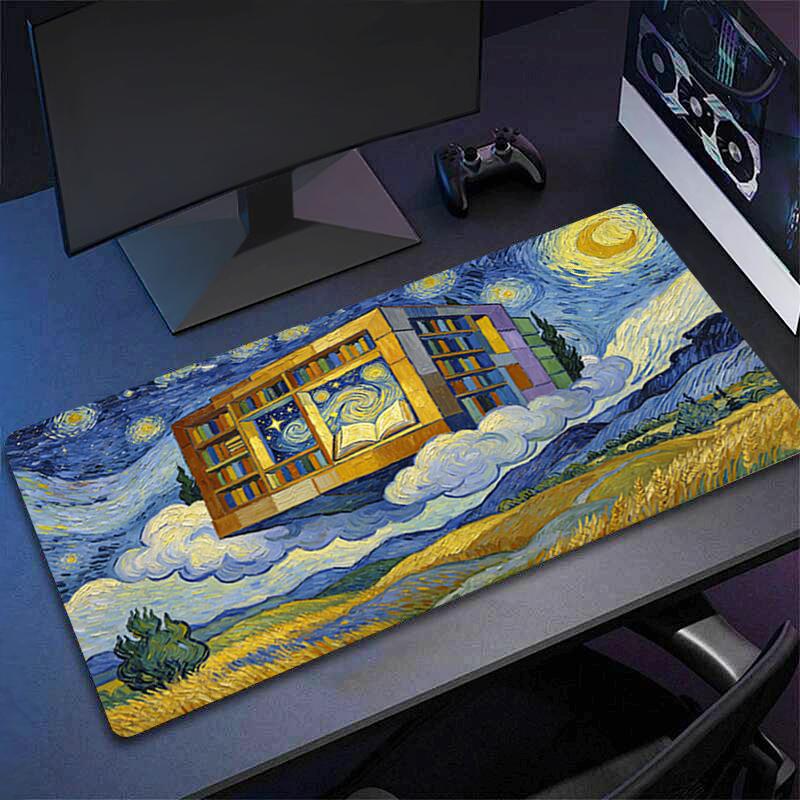 Mouse Pad Abstract Oil Painting Professional ESports Gamers Speed Pc Gaming Rubber Keyboard Notbook Desk Mat Mousepad