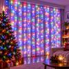 LED Curtain Lights Copper Wire USB Powered Remote Control Timer IP68 Waterproof
