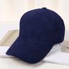 Corduroy baseball cap solid color versatile vertical striped cap women's autumn and winter warm casual hat spot