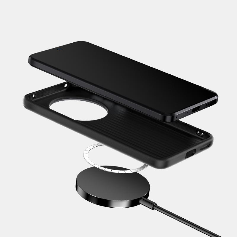 Ecology Leather For Huawei Mate 60 Magsafe Case Slim Thin Carbon Fiber Magnetic  Mate 60 Pro Plus Case Alloy Lens Grip Funda