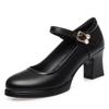 Waterproof Platform High Heel Round-Head Summer Model Training Special Catwalk Work Single Shoes Elegant Simple Black Autumn