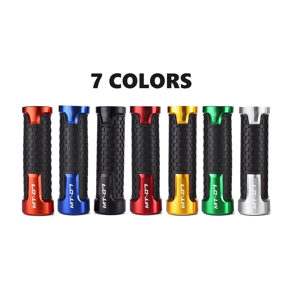 Dla Yamaha MT07 MT 07 MT-07 2014-2021 7/8'' 22MM CNC Motocyklowe Gripy Kierownicy Gumowe Gripy Manetki Akcesoria Motocyklowe