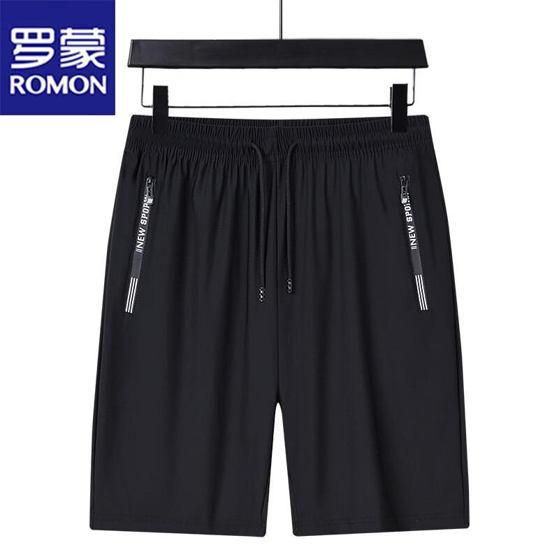 ROMON Men s Ice Silk Breathable Quick-Dry Capri Shorts 3XL