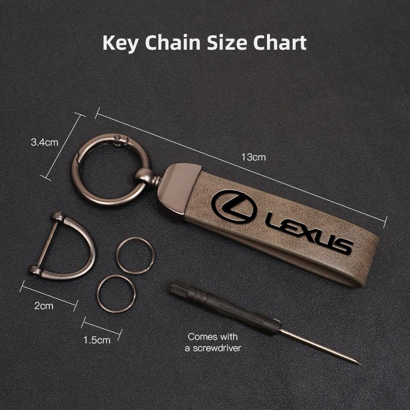 lexus Car Vintage Leather Keychain Zinc Alloy Keyring For RX330 IS250 Ct200h ES300h RX350 IS300h UX Key Holder Pendant Ornaments