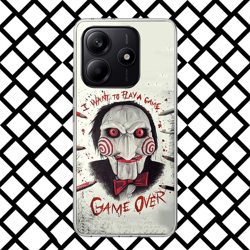 The Jigsaw Killer Horror Phone Case for Xiaomi Redmi Note 15 14 14S 13 12 12S 11 Pro Plus 11E 11T 11S 10S 5G Soft Cover Fundas R