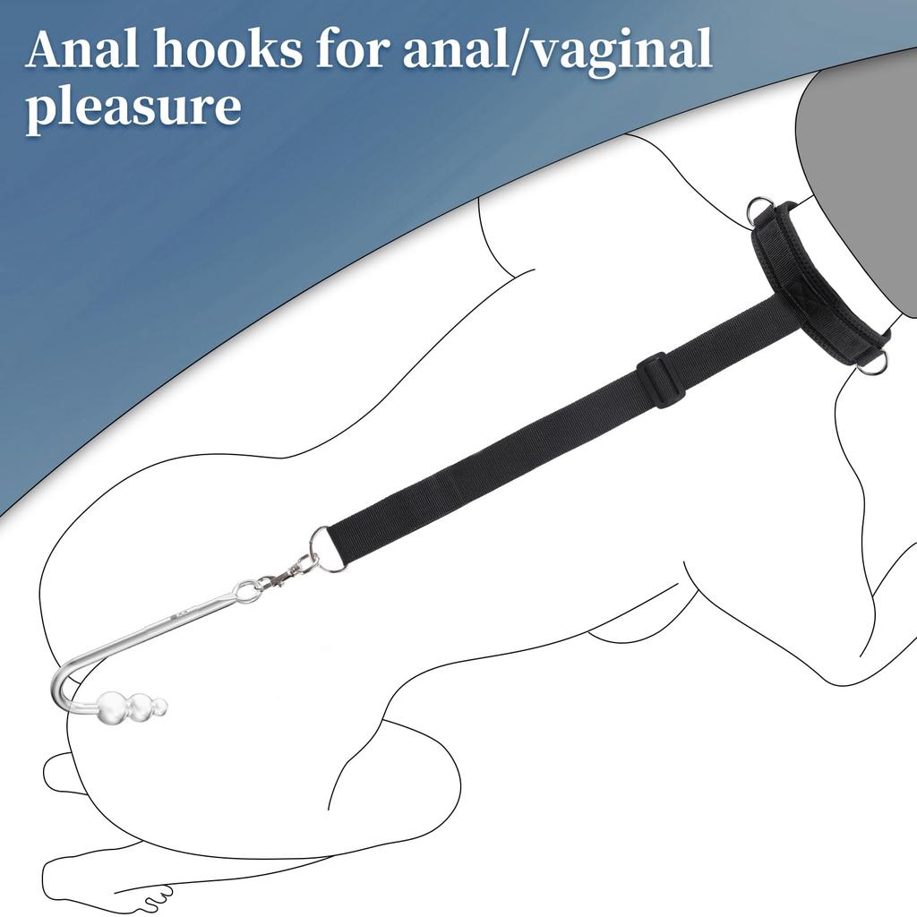 Anal Hook Set  Sex Bondage Adjustable Behind Back Restraints Bondage Sex Toys for Couples Adult SM Game Sex Restraints