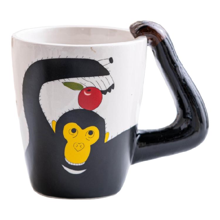 Delicate 3D Hand Painted Ceramic Mug Hand Painted Animal Ceramic Mug Convenient 3D Decoration for Kitchen and Cafe Use