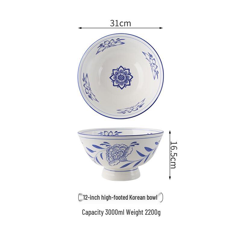 Traditional Chinese Ceramic Large Noodle Bowl