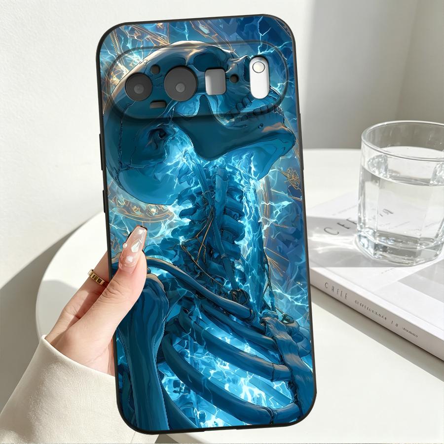 Aqua Gold Agate Case for Google Pixel 11 pro 11ProXL 9a 8a 6a 7a 10a 6 7 8 Pro 10 9 Pro XL Funda Phone Cover